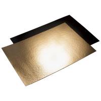 Kagepap guld/sort kraftig 40x58cm 25stk/pak