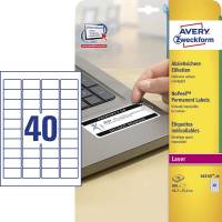 Laseretiket Avery NoPeel 45,7x25,4mm 20ark/pak L6145-20