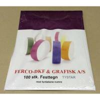 Festtegn TYSTAR 250x20mm hvid