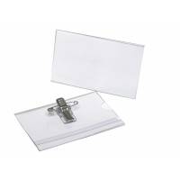 Kongresmærker m/nål og klemme 55x90mm 865207 50stk/pak