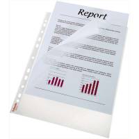 Plastlommer Esselte A4 0,115mm åben top/ven præget 100stk/pak