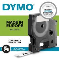 Labeltape DYMO D1 45807 S0720870 19mmx7m sort på rød