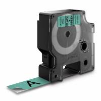 Labeltape DYMO D1 45809 S0720890 19mmx7m sort på grøn