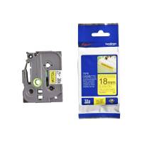 Labeltape Brother TZe-S641 18mmx8m sort på gul lammineret