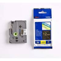 Labeltape Brother TZe334 12mmx8m guld på sort lamineret