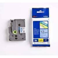 Labeltape Brother TZe531 12mmx8m sort på blå lamineret