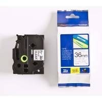 Labeltape Brother TZe-161 36mmx8m sort på klar lamineret