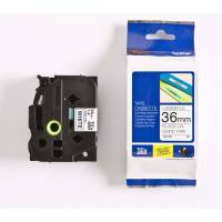 Labeltape Brother TZe-261 36mmx8m sort på hvid lamineret