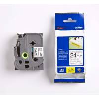 Labeltape Brother TZe-S151 24mmx8m sort på klar stærk klæb