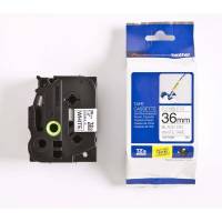 Labeltape Brother TZe-FX261 36mmx8m sort på hvid fleksibel