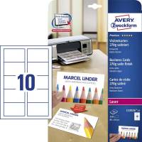 Visitkort Avery laser hvid mat 270g 250/pak C32026-25