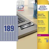 Etiket Avery L6008 25,4x10mm Heavy Duty Silver 20ark/pak
