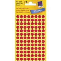 Etiket Avery rød Ø8mm 416stk/pak 32301