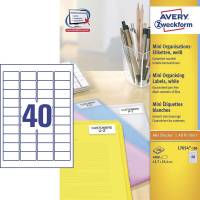 Laseretiket Avery 45,7x25,4mm 40/ark 100ark/pak L7654-100