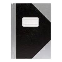 Kinabog linjeret sølv/sort A4 m.etiket 78 blade 70g