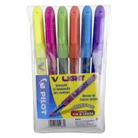 Tekstmarker Pilot V Liquid Light ass. SW-VLL 6stk/sæt