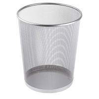 Papirkurv tråd metal sølv 18l