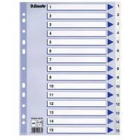 Register PP Esselte A4 1-15 hvid