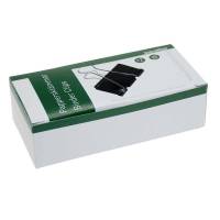 Papirklemme stål bnt sort 30mm foldback 12stk/pak