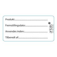 Label m.tryk f&oslash;devaregodkendt 60x30mm m.frostkl&aelig;b 1000stk/rul