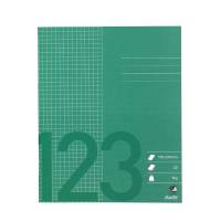 Skolehæfte 17x21 cm kvad. 5x5mm 32 sider 70g græs grøn