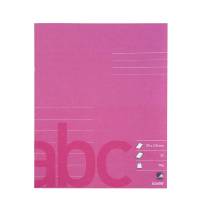 Skolehæfte Bantex 17x21cm lin 7 linjer 32bl 70g rosa/pink