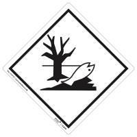 Fareetiket Milj&oslash;fare hvid/sort 100x100mm ADR 250stk