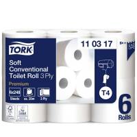Toiletpapir Tork Premium T4 3-lag Soft 35m 110317 42rul/kar