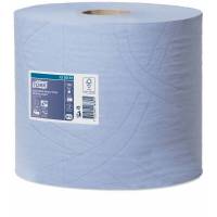 Aftørringspapir Tork ekstra kraftig W1-2 3-lag blå 119m 2rl