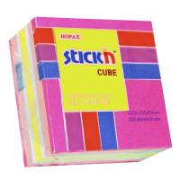 Notes Stick'N Mini Cube rosa/neon pastel 51x51mm 250blade