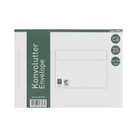 Kuverter C6 70g fugtgummi 114x162mm 25stk/pak