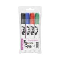 Marker WERA ass. permanent rund spids 2mm 4stk/pak