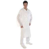 Regn-/besøgsjakke PE 10stk/pak længde 120cm