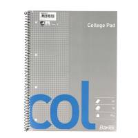 Kollegieblok Bantex m/spiralryg A4+ kvadretet 70blade 70g