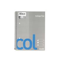 Kollegieblok Bantex m/spiralryg A5+ kvadreret 70blade 70g