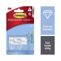 Kroge med gennemsigtige strips Command sm&aring; 17092CLR