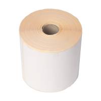 Termoetiket hvid top med perforering 105x220mm ø25 kerne 300stk/rul