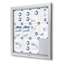 Udh&aelig;ngsskab TWIN Whiteboard 12 x A4 t/udend&oslash;rsbrug
