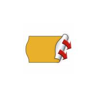 Etiket Meto 26x16mm neon orange permanent 1000stk/rul 6rul/pak