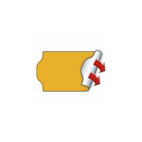 Etiket Meto 32x19mm neon orange permanent 1000stk/rul 5rul/pak