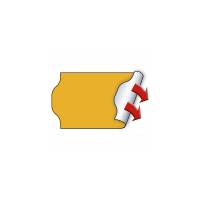 Etiket Meto 32x19mm neon orange permanent 1000stk/rul 10rul/pak