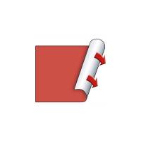 Etiket Meto 29x28mm neon rød permanent 1000stk/rul 5rul/pak