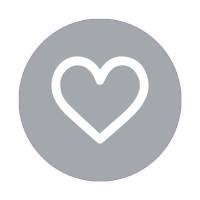 Forseglingsetiket MetoClosure hjerte Ø33mm grå 500stk/rul