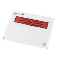 Følgeseddellomme i genbrugsplast C6 m/tryk 175x140mm 1000stk/kar Plast40/Plast20/Papir46