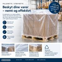 Plastikh&aelig;tte i 100% genanvendt plast til 1/1-palle 1200/900x1200x0,045