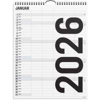 Familiekalender Black and white 5 kol. 2026