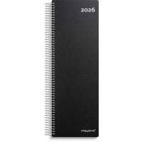 Spiralnoteringskalender dag sort PP-plast 2026