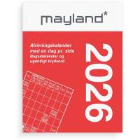 Broderikalender m/split og bagsidetekst 2026