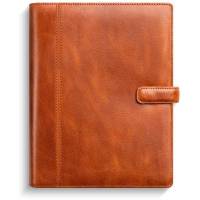 System A5 ugekalender h&oslash;jformat brun skind 2026