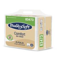 Papirh&aring;ndkl&aelig;der ark, BulkySoft, Comfort 2 lag, hvid 215mmx240mm, karton a 3000 stk